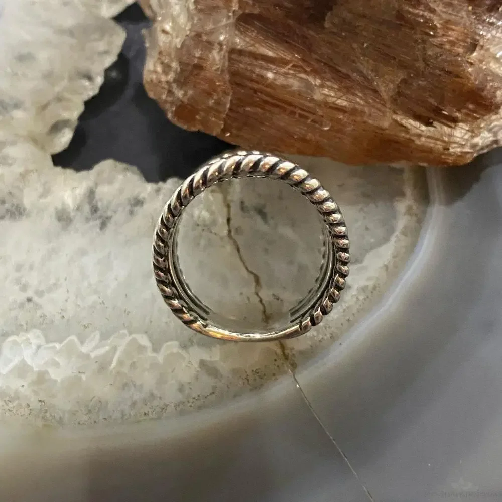 Carolyn Pollack Vintage Sterling Silver Decorated Ropes & Bands Ring For Women - Picture 8 of 10